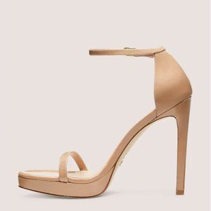 Stuart Weitzman Heels Nudist Disco in Adobe (NWT)